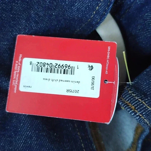 Spanx Denim Seamed Shift Dress - Picture 6 of 6